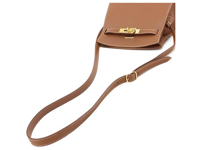 Hermès Hermes Kelly Sport MM Schultertasche Braun Golden - Ansicht 6