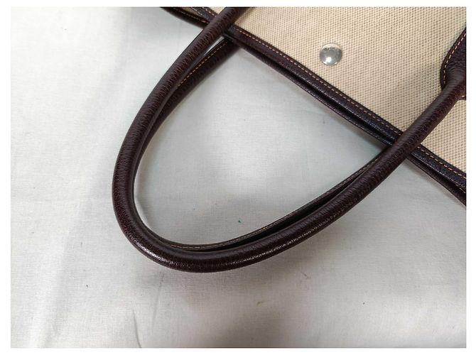 Hermès Hermes Garden Party Toile and Leather 36 Beige - vista 5