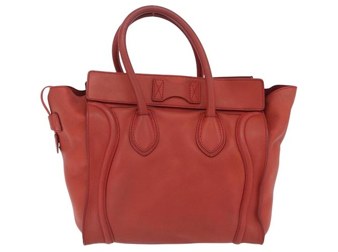 Céline Celine Luggage Suede Mini Rosso - vista 2