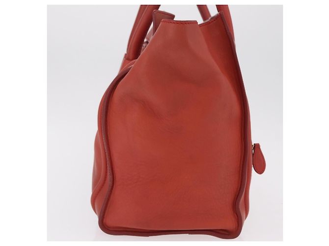 Céline Celine Luggage Suede Mini Rosso - vista 4