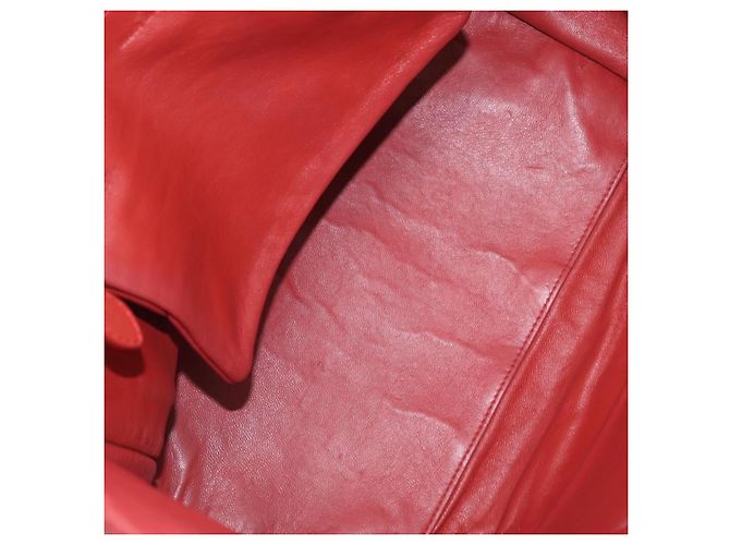 Céline Celine Luggage Suede Mini Rosso - vista 5