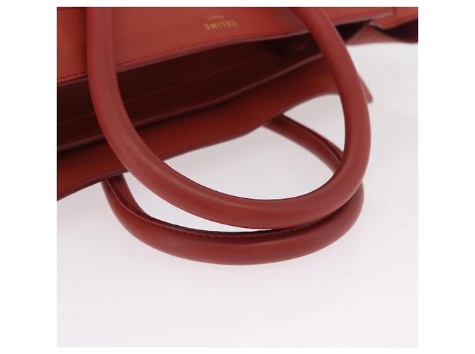 Céline Celine Luggage Suede Mini Rosso - vista 7
