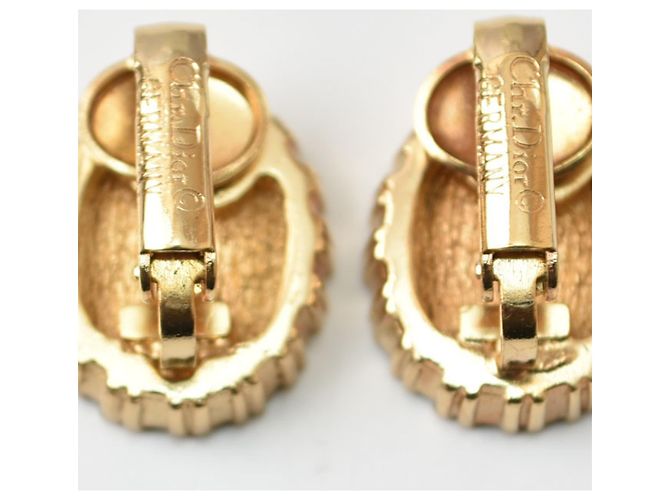 Pendientes de clip Christian Dior negros y dorados - vista 5