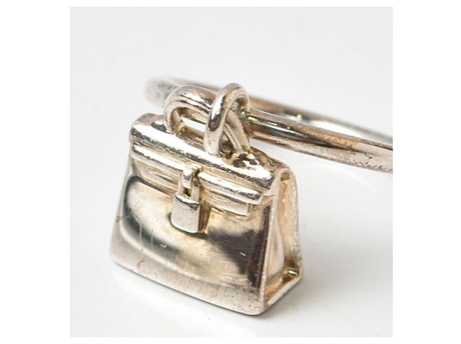 Hermès Hermes Amulette Kelly Band Ring Silvery - view 5