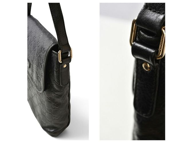 Borsa a tracolla Gucci in pelle nera Nero - vista 4