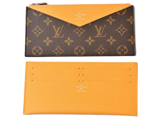 Louis Vuitton Monogram Long Wallet Brown Golden Yellow - view 12