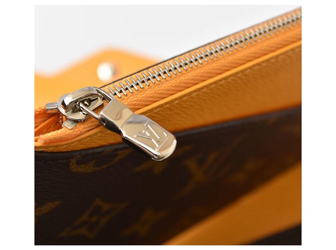 Louis Vuitton Monogram Long Wallet Brown Golden Yellow - view 13