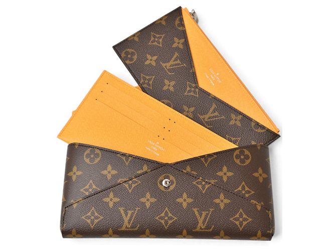 Louis Vuitton Monogram Long Wallet Brown Golden Yellow - view 3