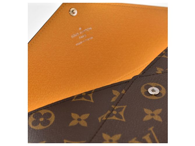 Louis Vuitton Monogram Long Wallet Brown Golden Yellow - view 7