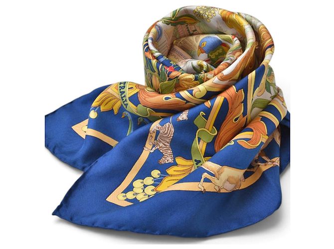 Gucci Seidenschal in Navy Marineblau - Ansicht 3