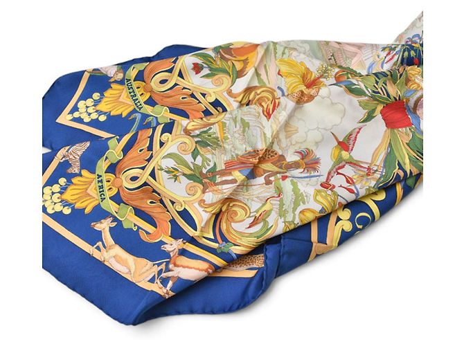 Gucci Seidenschal in Navy Marineblau - Ansicht 4