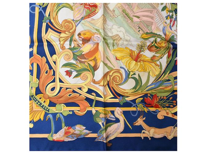 Gucci Seidenschal in Navy Marineblau - Ansicht 6