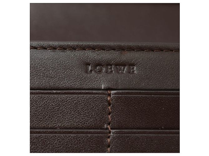 Cartera larga bi-fold Loewe Anagram Brown Castaño - vista 15