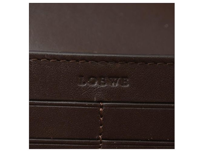 Cartera larga bi-fold Loewe Anagram Brown Castaño - vista 9