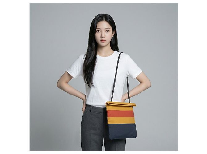 Hermès Bolso de hombro Hermes HERMES Sac Aline MM Azul Naranja Amarillo - vista 4