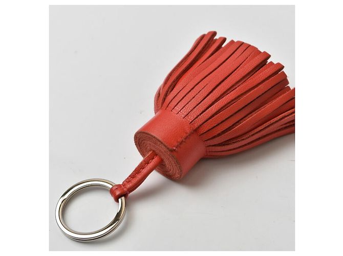 Hermès Carmen Tassel Charm Schlüsselanhänger Rot - Ansicht 4