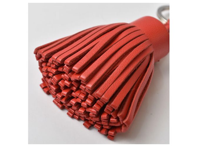 Hermès Carmen Tassel Charm Schlüsselanhänger Rot - Ansicht 5