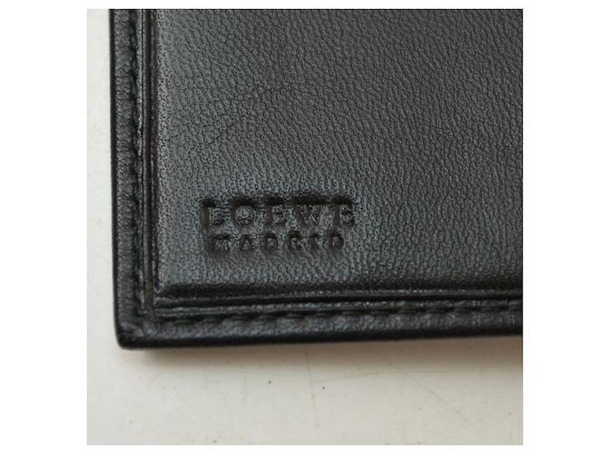 Portafoglio bi-fold Loewe in pelle nera Nero - vista 8
