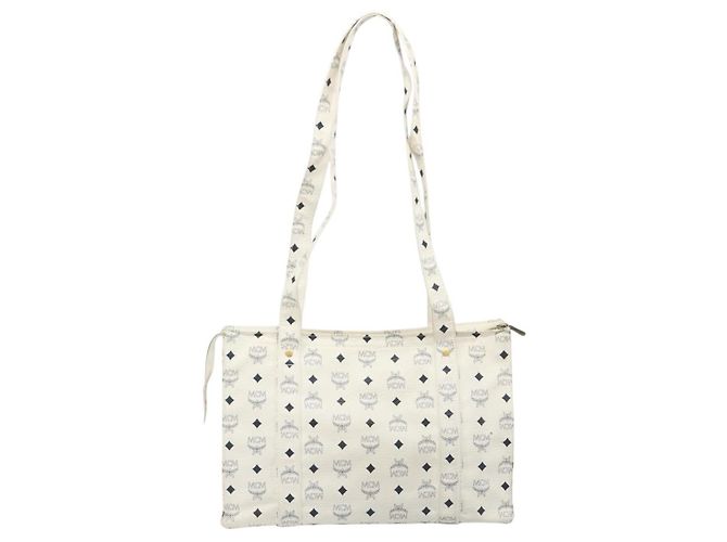 MCM Vintage Leder Handtasche Weiß - Ansicht 2