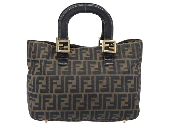 Fendi Vintage FF Handle Zucca Canvas Small Braun - Ansicht 2