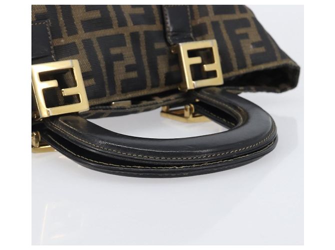 Fendi Vintage FF Handle Zucca Canvas Small Braun - Ansicht 7