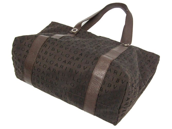 Bulgari Bvlgari Logomania Canvas Castaño - vista 2