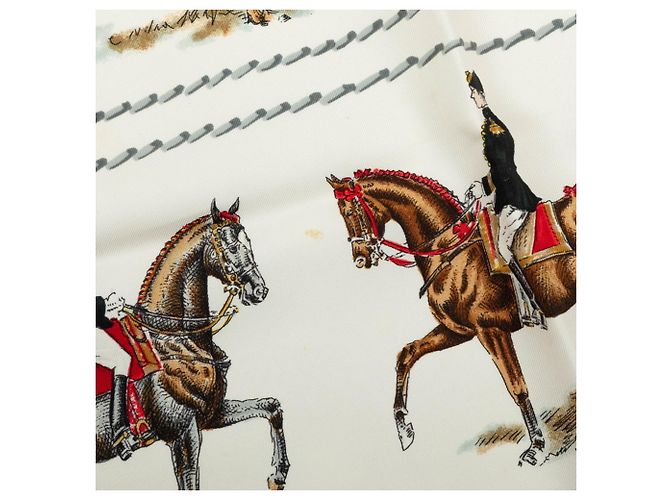 Hermès Foulard Hermes Carre 90 CADRE NOIR Multicolore - vista 6