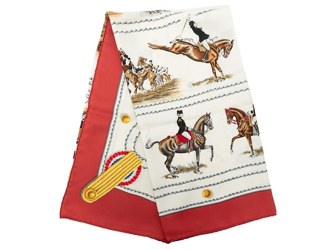 Hermès Foulard Hermes Carre 90 CADRE NOIR Multicolore - vista 7