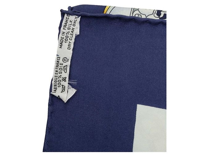 Hermès Hermes Carre 90 Parmi Les Fleurs Je Compt Scarf Multicolore Blu navy - vista 11
