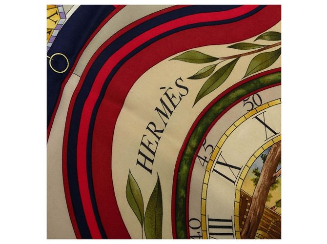 Hermès Hermes Carre 90 Parmi Les Fleurs Je Compt Scarf Multicolore Blu navy - vista 8
