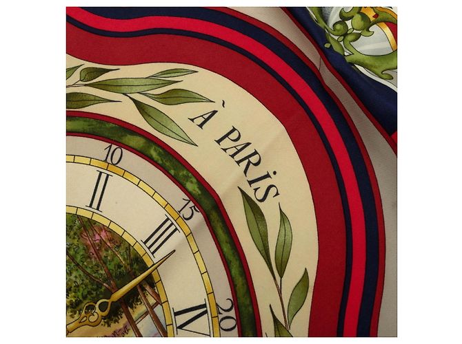 Hermès Hermes Carre 90 Parmi Les Fleurs Je Compt Scarf Multicolore Blu navy - vista 9