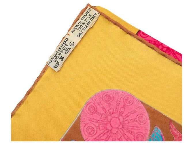 Hermès Hermes Carre 90 TORANA Tower Gate Scarf Pink Mehrfarben - Ansicht 9