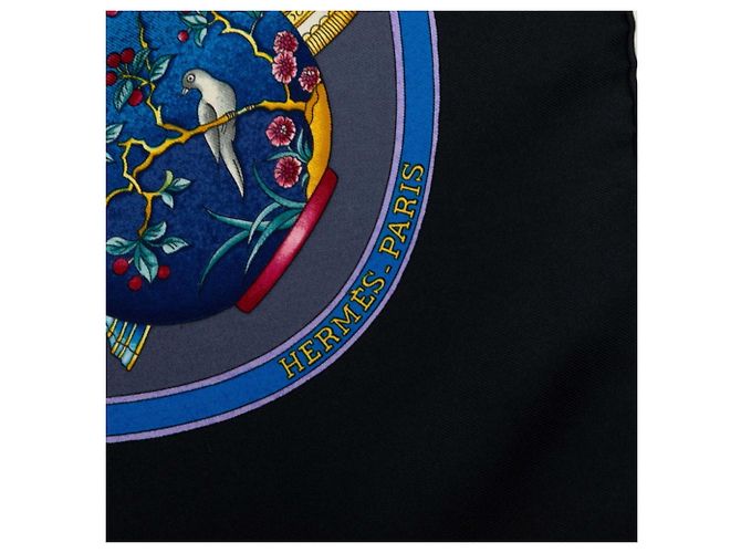 Hermès Foulard Hermes Carre 90 Quimporte le flacon Nero Multicolore - vista 6