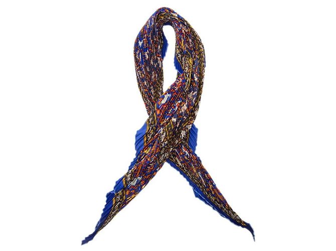 Hermès Pañuelo Hermes Carre 90 Plisado CHASSE en INDE Multicolor - vista 5