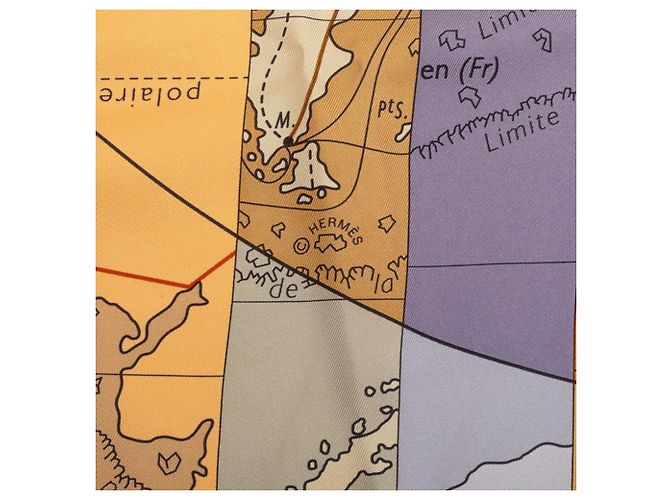 Hermès Foulard di seta Hermes Carre 90 LE MONDE EST VASTE Multicolore - vista 5