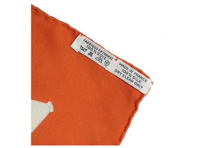 Hermès Foulard Hermes Carre 90 PERLES DU KENYA Marrone Multicolore - vista 9