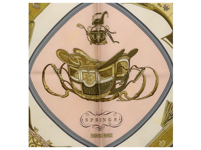 Hermès Hermes Carre 90 Springs Schal Pink Mehrfarben - Ansicht 2