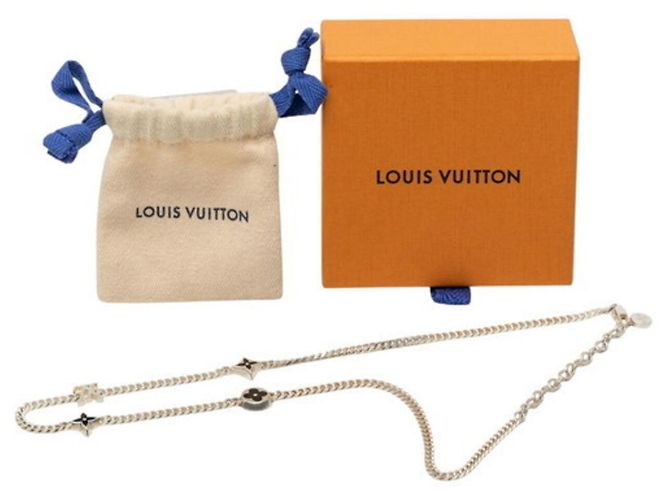 Colar Louis Vuitton LV Spike Charm Prata - vista 7