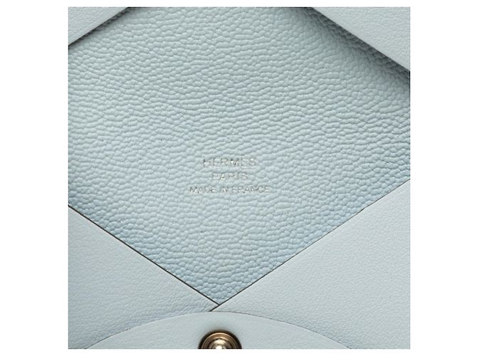 Hermès Hermes Calvi Alician Visitenkartenetui Hellblau - Ansicht 6