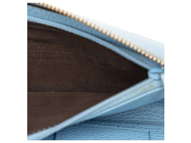 Gucci Swing Bi-fold Geldbörse aus blauem Leder - Ansicht 5