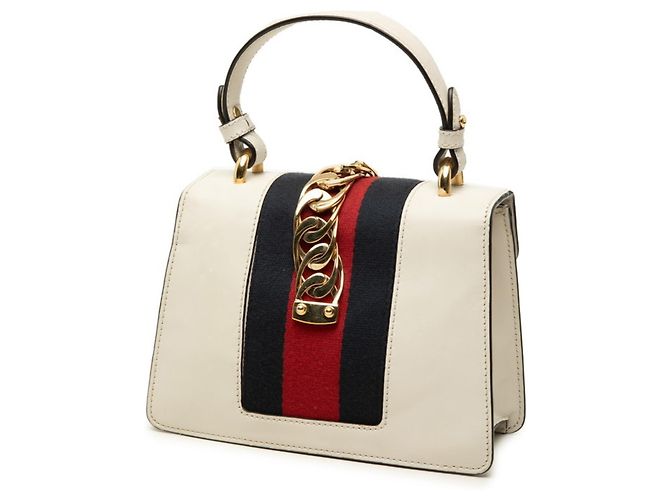 Borsa Gucci Sherry Line Sylvie Buckle Motif Bianco - vista 2