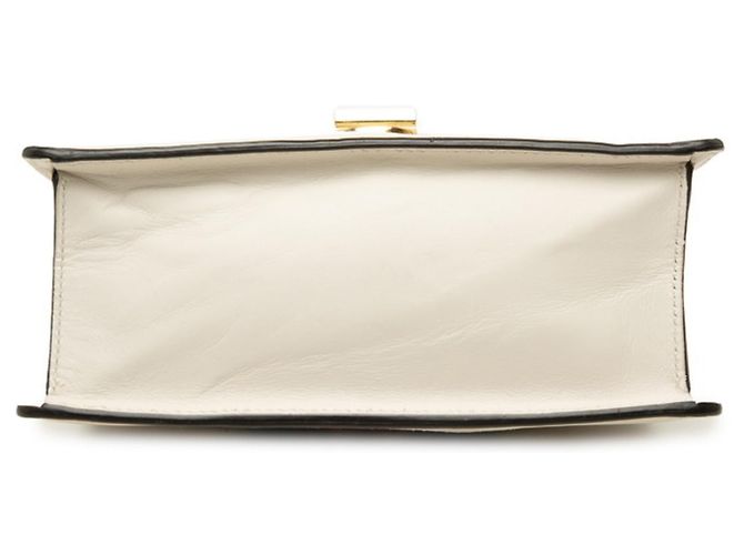 Borsa Gucci Sherry Line Sylvie Buckle Motif Bianco - vista 3