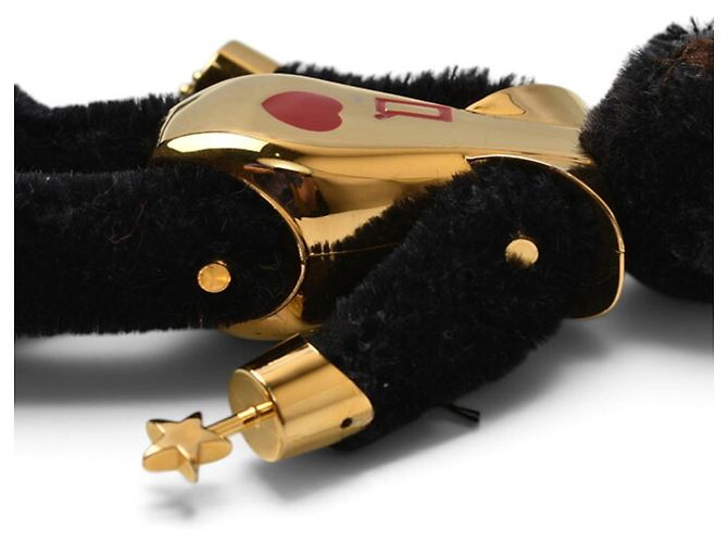 Prada Keyring with Bear Trick Lucky Star Robot Black Golden - view 3