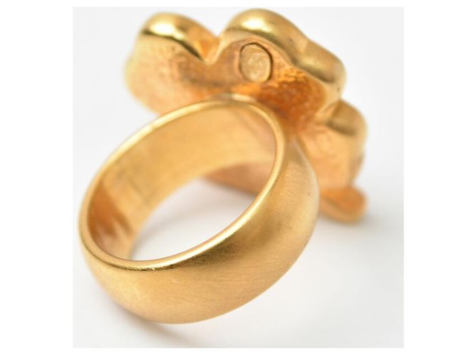 Anel banda Chanel Coco Mark com motivo de flor Rosa Dourado - vista 4