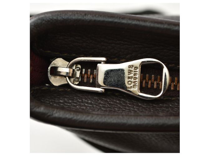 Bolsa de ombro e tiracolo em couro marrom escuro Loewe Castanho escuro - vista 11