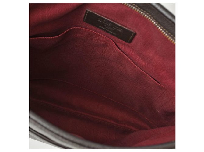 Bolsa de ombro e tiracolo em couro marrom escuro Loewe Castanho escuro - vista 12