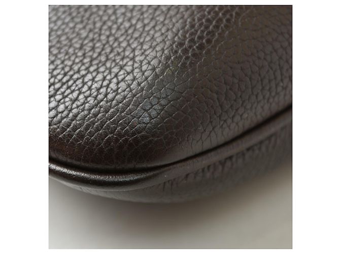 Bolsa de ombro e tiracolo em couro marrom escuro Loewe Castanho escuro - vista 6