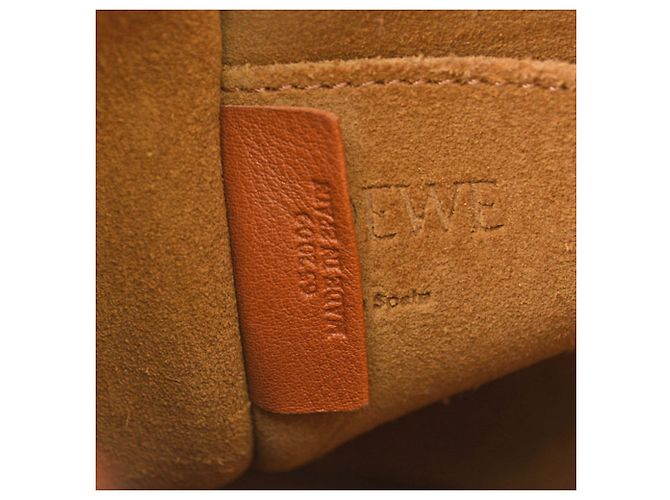 Bolsa Bucket Loewe Gate Marrom Amarelo - vista 14