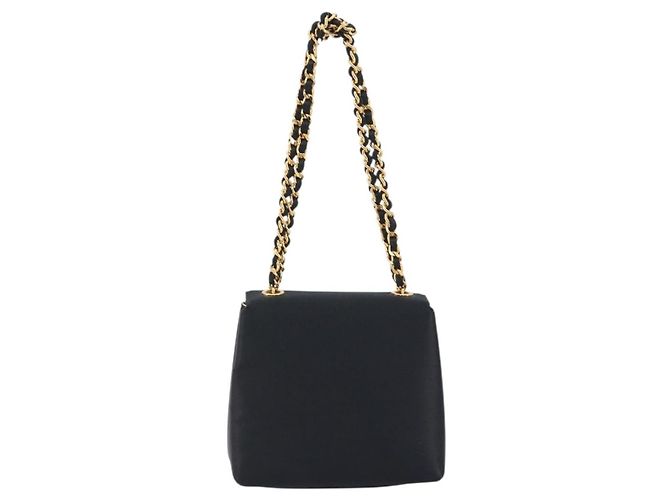 Chanel Vintage Camellia Flap Satin Mini Noir - vue 2