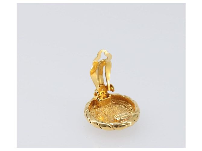 Chanel Vintage CC Round Clip-On Metal Small D'oro - vista 6